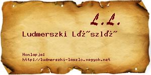 Ludmerszki László névjegykártya